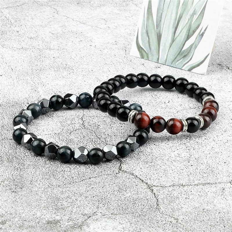 Couples lava stone bracelet sale