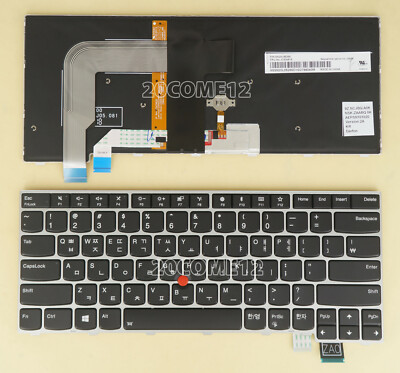 New For Lenovo Thinkpad T460S T470S Keyboard Backlit KR KOREAN