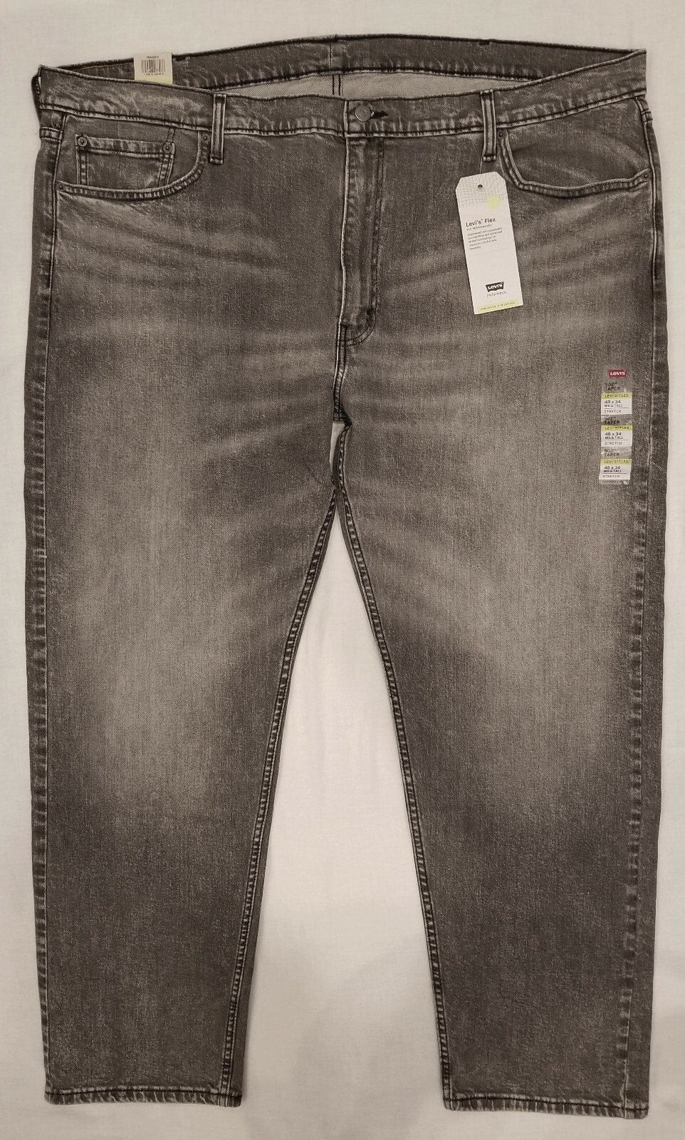 Levi's Flex 502 Taper Men's Stretch Jeans Big & Tall 48X34 840072 Gray