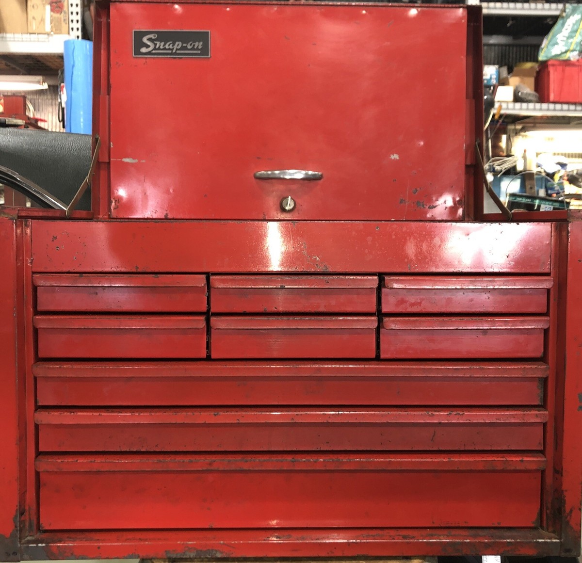 VTG 1975 Snap-On Tools KRA-59B 9 Drawer Top Tool Box Chest W