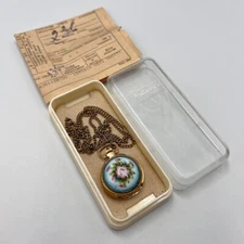 Chaika New USSR Women's Jewelry Pendant Watch Gilding AU Passport in Box