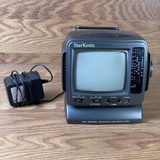 StarKonic BTV 5511 5.5" Black and White Portable TV  Radio