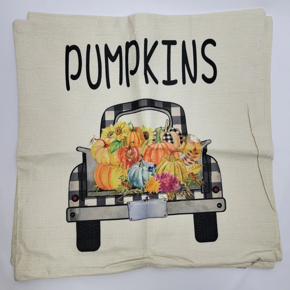 Funda de Almohada 17.5"x 17.5" Otoño Calabaza Otoño Almohada Decorativa Cremallera  Foto 4 de 4