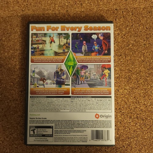 Sims 3: Seasons (Windows/Mac, 2012) - Pre-Owned Expansion Pack Rated T - PC MAC - Picture 3 of 5