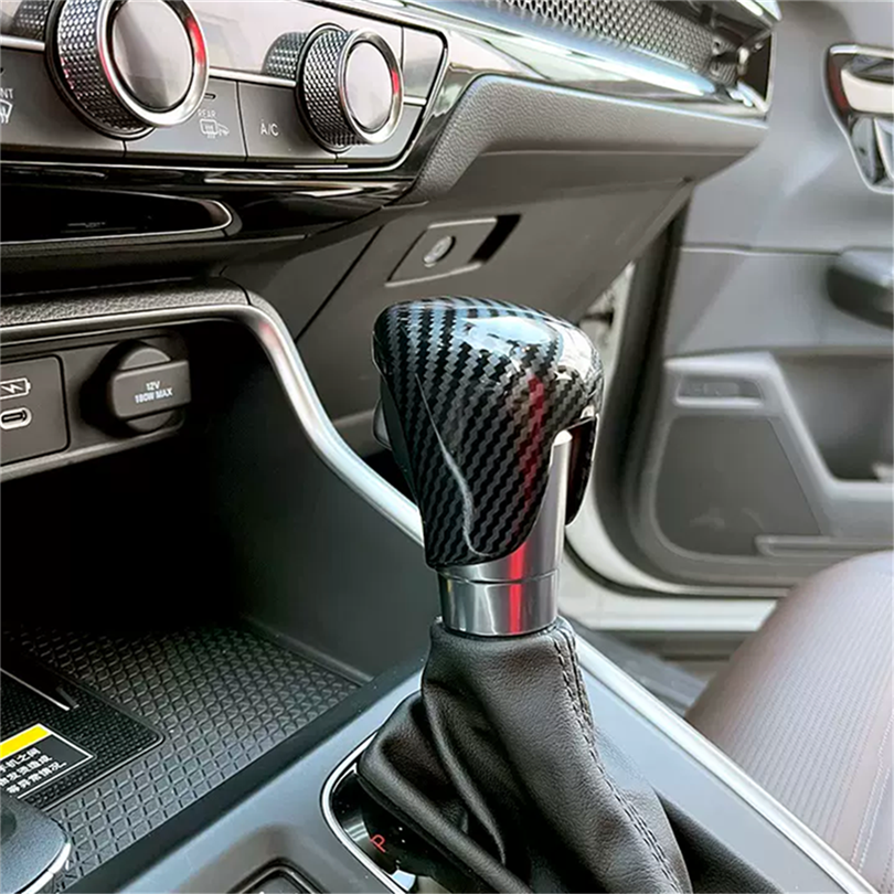 For Honda HRV HRV 2023 Carbon Fiber Car Gear Shift Knob Cover Trim