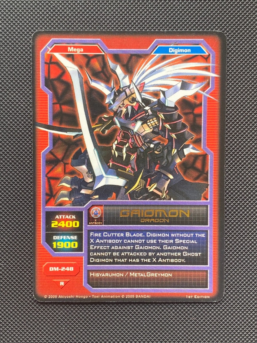 DM-248 Gaiomon Gold Name Text Digimon CCG Card Operation X 1st