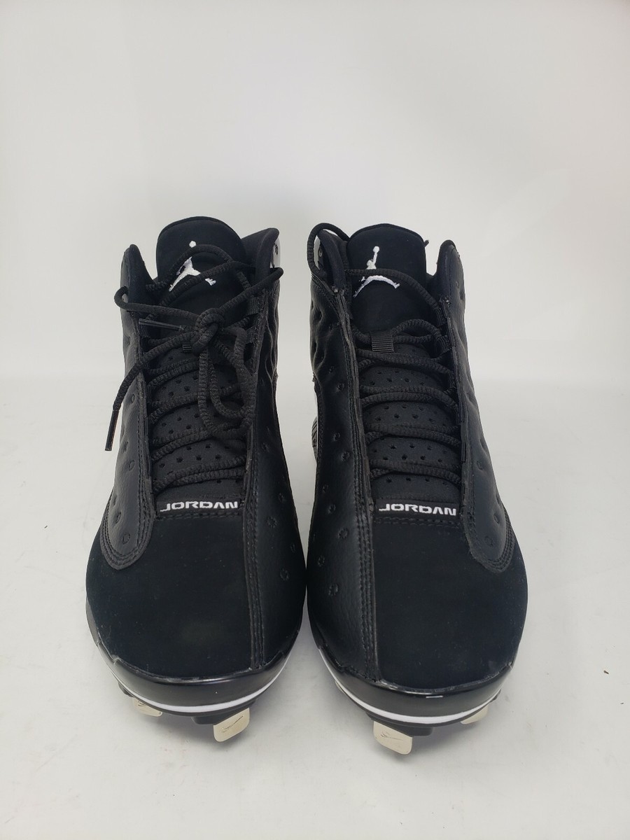 Jordan 13 XIII Retro Black Baseball Cleats AR4476-001 Size 16
