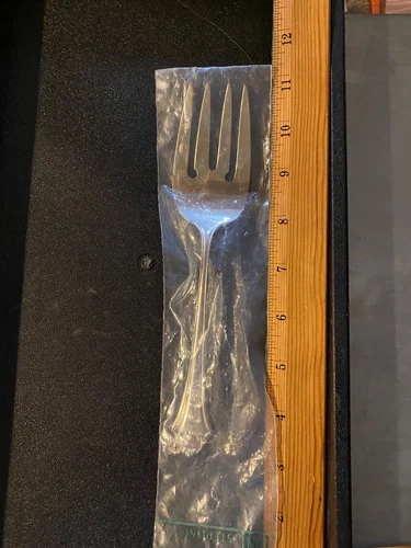 BEL CHATEAU BY LUNT STERLING SILVER LARGE COLD MEAT FORK 8" NEW