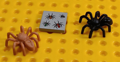 LEGO Harry Potter Spider Set 2x2 Printed Tile Tan Nougat & Black Long Leg Spider