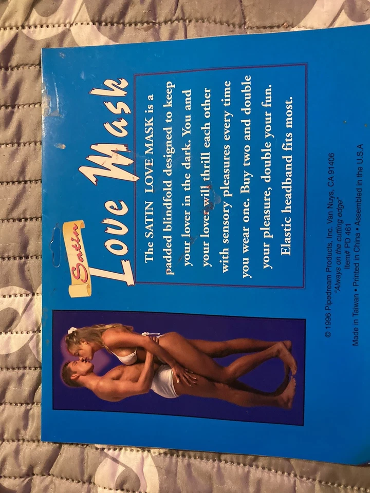 Satin Love Eye Mask New in Package - Image 4 of 4