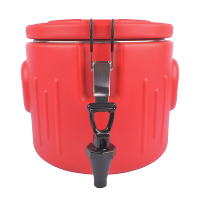 Red Insulated Beverage Cooler with 304 SUS Interior and Spout 2.6/5.3/8 Gallon