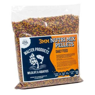 Koi GOLDFISH POND FISH FOOD Allround Daily Nutri Mix Pellets 3mm 6mm 500g-10kg
