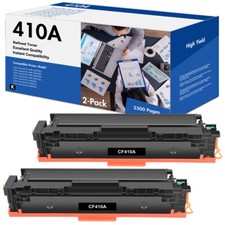2PK CF410A Black Toner Cartridge For HP 410A LaserJet Pro MFP M377dw M452dn M477