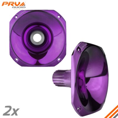 2 PRV Audio WGP14-25 PURPLE CR-S 1'' Exit Waveguide 1in Driver Screw-on Car Horn