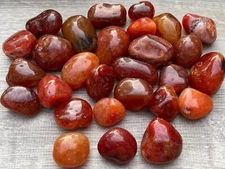 Carnelian Pebble, 1.5-2 Inch Large Tumbled Carnelian Stones, Wholesale Bulk Lot