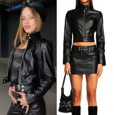 I Am Gia Reika Black Moto Jacket Medium Retro Whimsygoth Emo Casual Skater