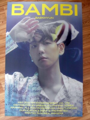 BAEKHYUN (EXO) - BAMBI (TYPE A) [ORIGINAL POSTER] *NEW* K-POP | eBay