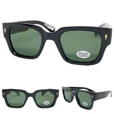 Men Classic Elegant Vintage 50's Retro Style SUNGLASSES Thick Square Black Frame