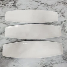 Steelite International White Rectangular  Appetizer Platter   14" x 4" Lot of 3