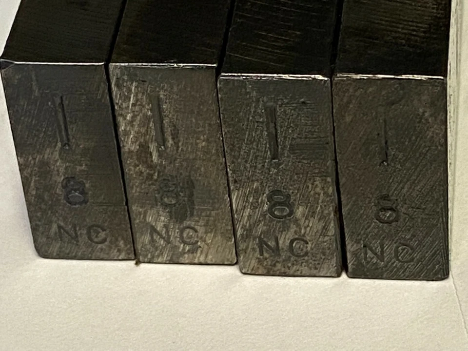 562 OSTER DIES,1-8 HSS, MATCHED SET OF 4, UNUSED BUT  RUST MARKS FROM STORAGE - Image 2 of 4