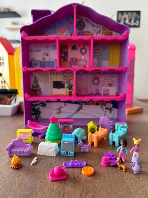 Polly Pocket Sets Flamingo Winterhaus Kaugummiautomat Schule HHX84 GVY51 GTN23
