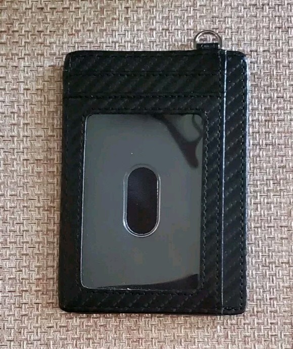 Slim RFID-Blocking Black Leather Front Pocket Wallet for Men-image