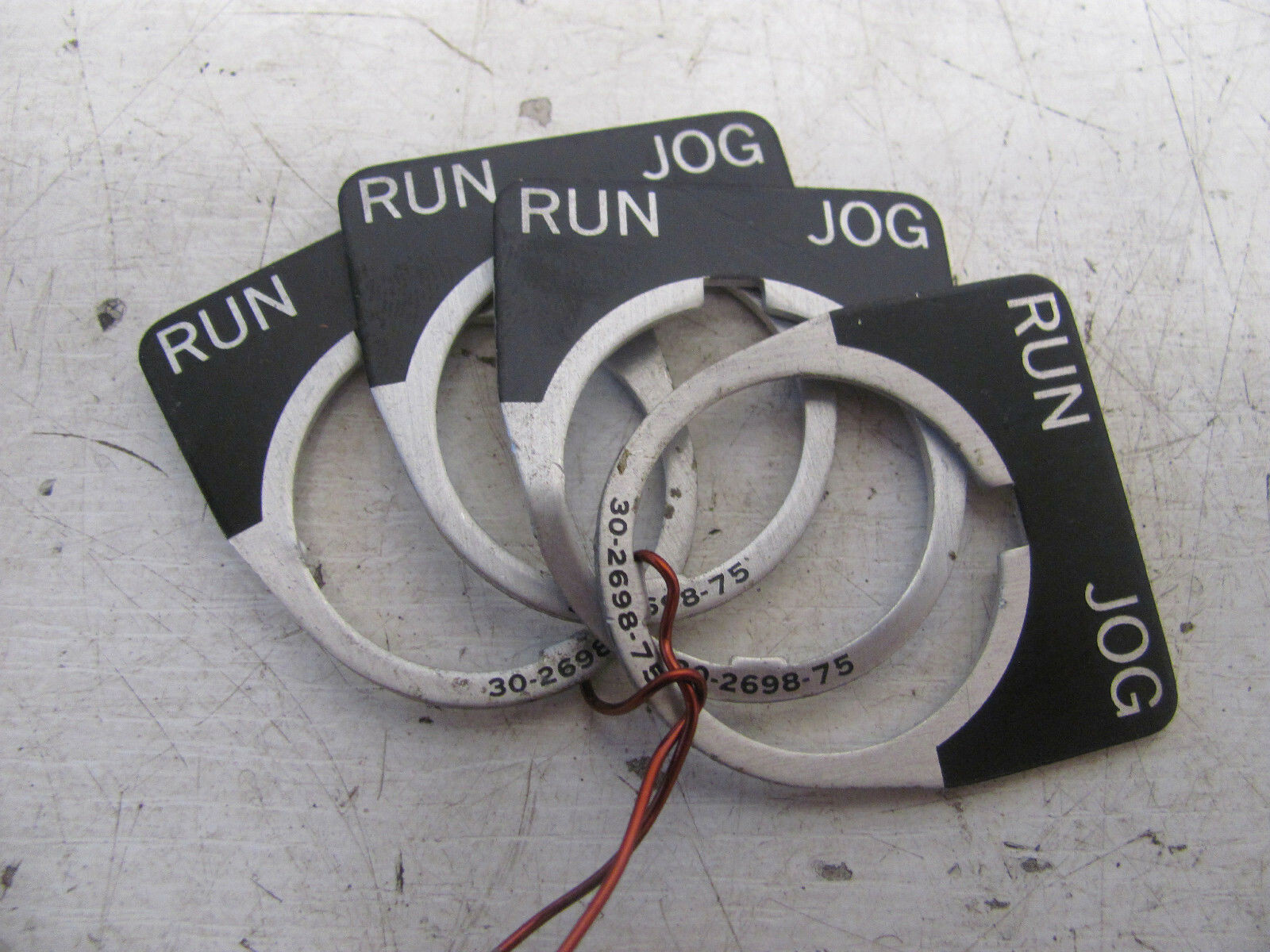 LOT OF 4 Allen Bradley Legend Plate RUN - JOG | eBay