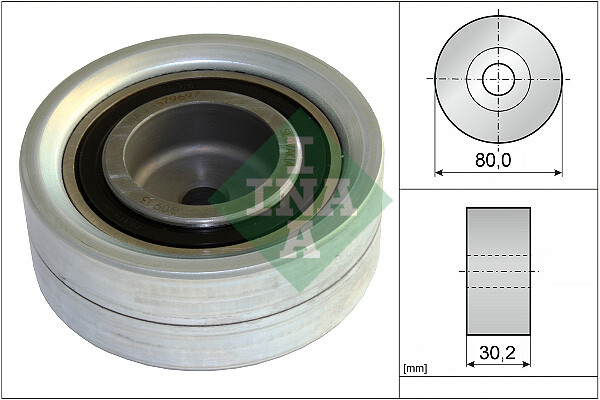 532 0582 10 INA Deflection/Guide Pulley, timing belt for AUDI,SEAT,SKODA,VW