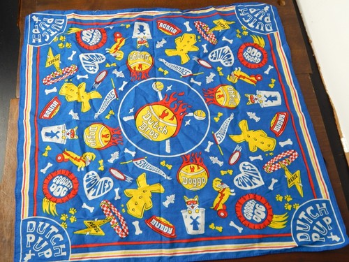 2023 Dutch Bros Pup Bandana National Dog Day Square blue scarf