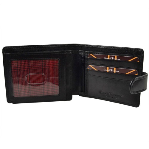 Cartera de cuero suave negra de diseñador Kenneth Brownne Da Milano para hombre - Imagen 4 de 5