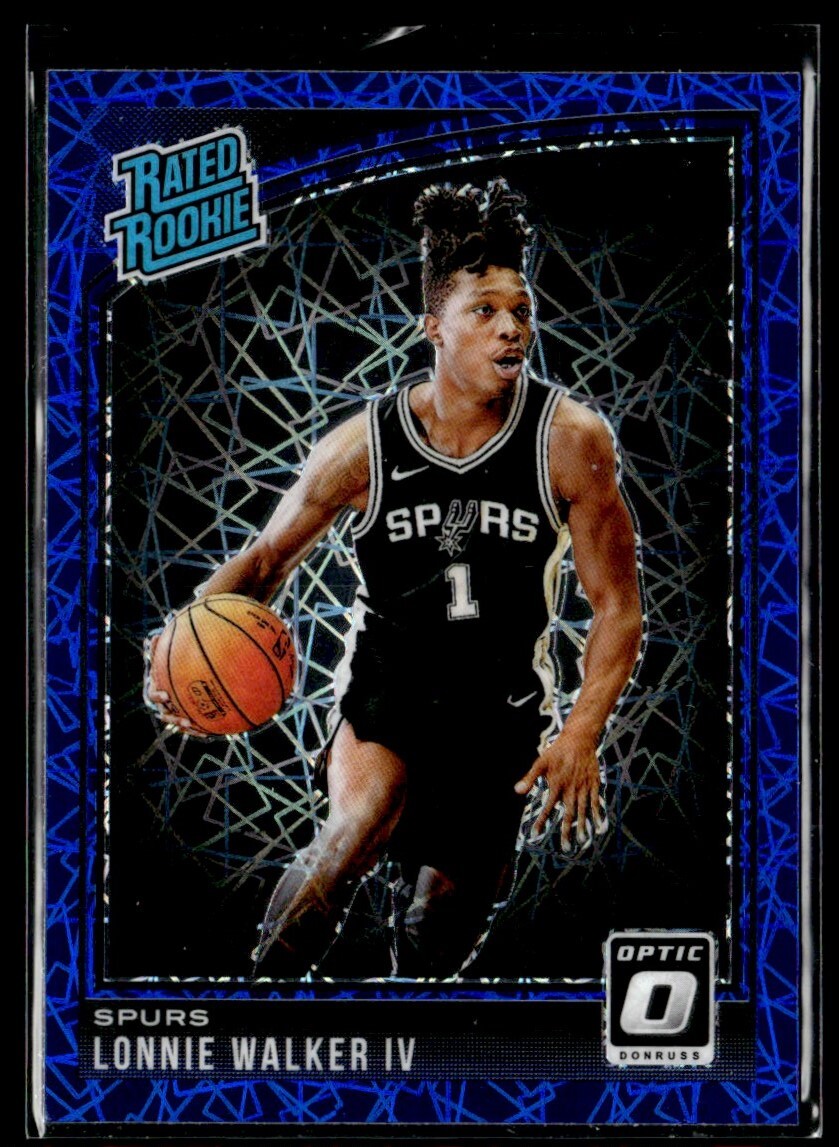 2018-19 Optic Blue Velocity Lonnie Walker IV Rookie San Antonio Spurs #174
