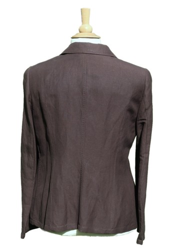 MARELLA - Ladies Brown Linen Jacket Size UK 18 / Made in Italy - 第 2/9 張圖片