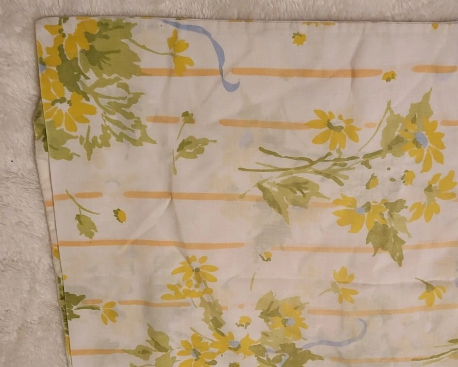Juego de 2 fundas de almohada estándar con estampado floral percal de algodón utica vintage sin usar Foto 2 de 2