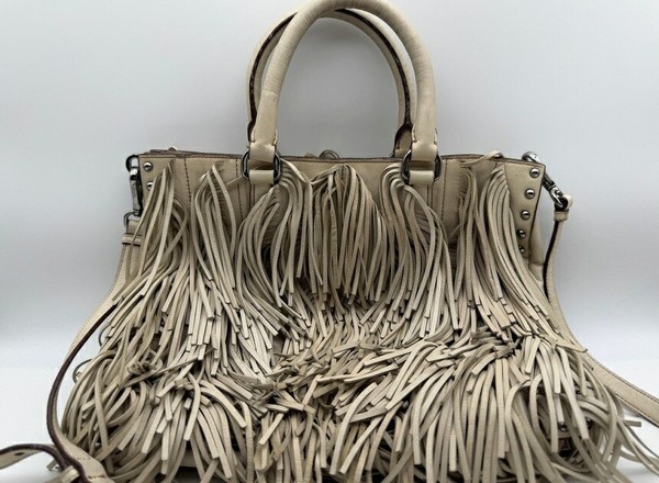 Prada Fringe Shoulder Bag Women's Purse Handbag Designer Luxury Japan Used