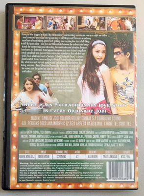 Rab Ne Bana Di Jodi Shahrukh Khan Bollywood Hindi Movie DVD - Main Image