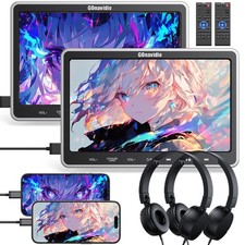2X 10.1 HD Headrest Car DVD Player Pillow Mon...
