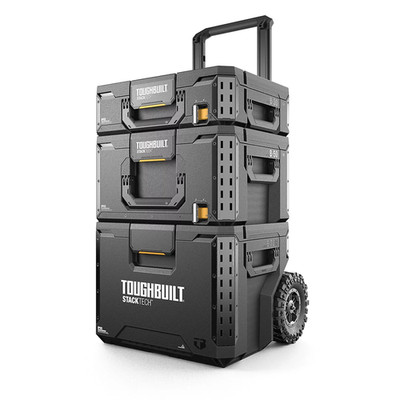 ToughBuilt TB-B1S3-B-70R StackTech  3-teiliges Werkzeugkoffer-Set mit Rollen