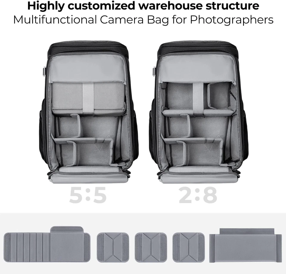 K&F CONCEPT Camera Backpack for Photographers 25L Large Dslr Waterproof Bag - Image 2 of 4