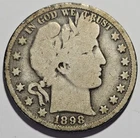 1898-O Barber Half Dollar 50c Coin ~ 90% Silver Coin (A102)