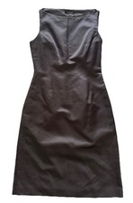 Tahari Sheath Dress Women’s Size 6 Charcoal Gray Silk Blend Sleeveless NEW