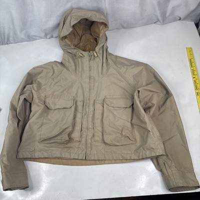 Vintage Columbia Jacket Mens XL Tan Gore Tex Hooded Rain Parka Outdoor 80s