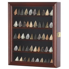 Arrowhead Display Case Native American Shadow Box Wall Mount Cabinet with UV ...