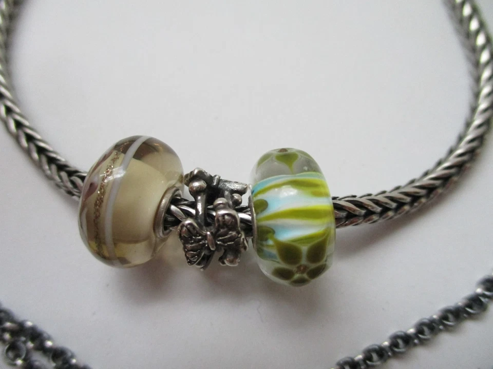 Trollbeads  Set Schmetterlings Garten Armband + Fantasy Kette + Anhänger - Bild 2 von 4