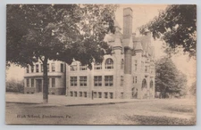 Doylestown PA Public School Exterior View  RPPC