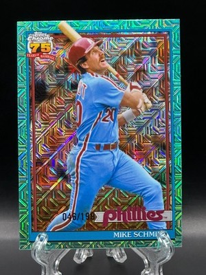Mike Schmidt 2026 Topps Series 1 Silver Pack Aqua Mojo Refractor /199 #91C-22