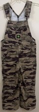 Vtg 90s John Deere Boys Size 6 Mossy Oak Camouflage Overalls Bibs Adj Strap Pkts