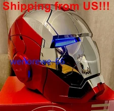 US!!! Autoking Iron Man Helmet MK5 1/1 Voice-controlled Mask Transform Xmas Gift