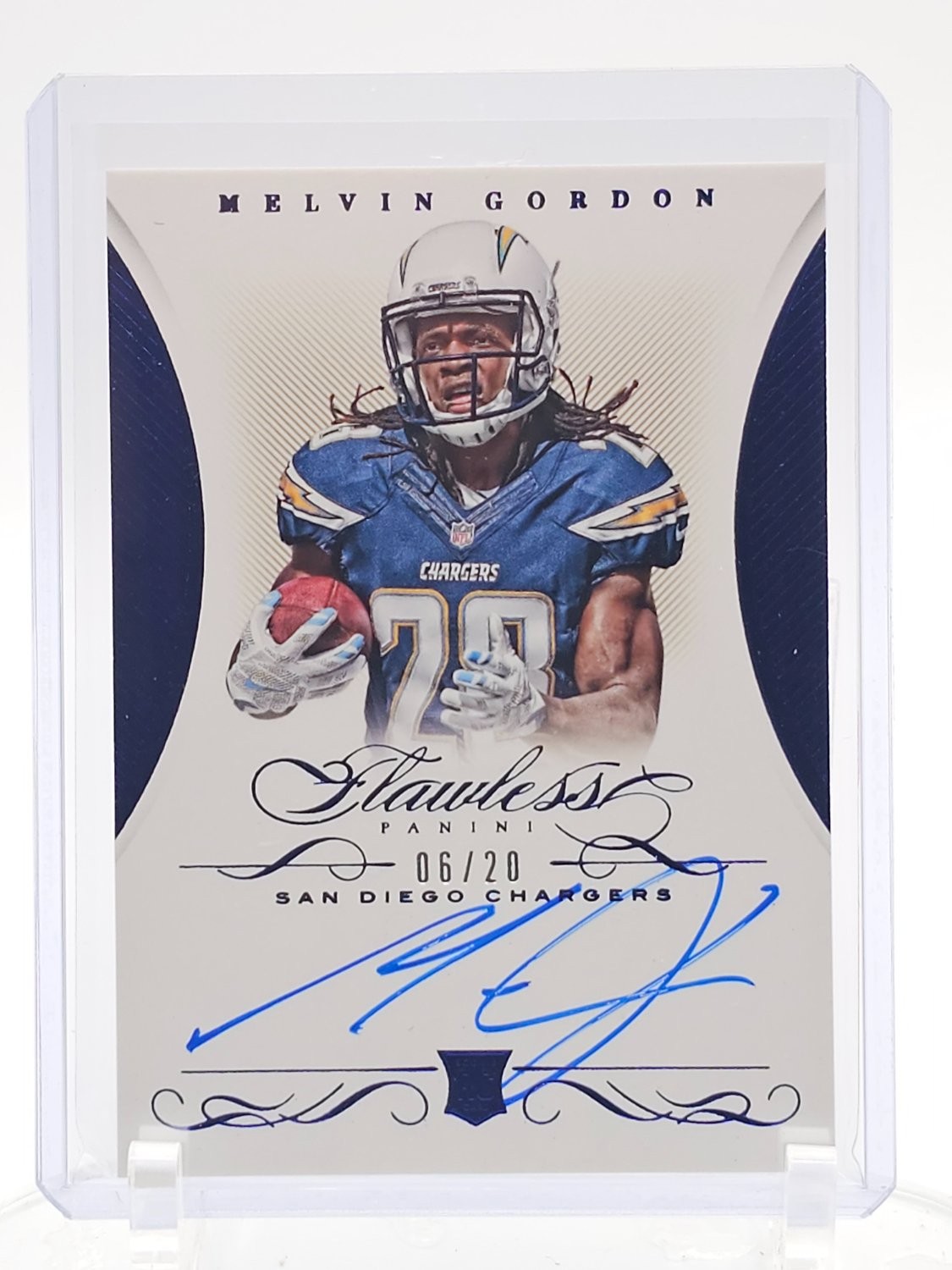 Melvin Gordon Panini Flawless Rookie Flawless Signature #MG Blue