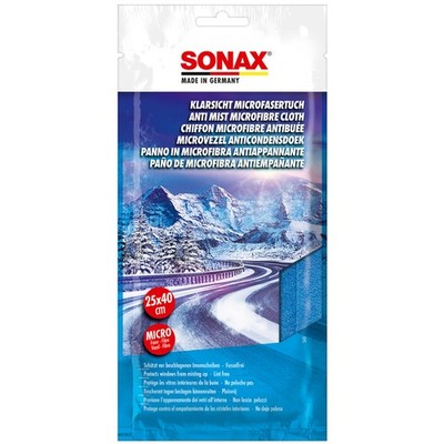 Sonax Anti Fog Cloth Clear Microfibre Cloth for Clear Vision 25 x 40 cm