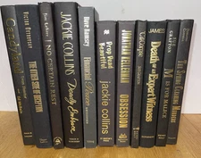 Lot of 11 Books BLACK & GOLD Prop Staging Movie TV Shelf Hard Cover Nice Set